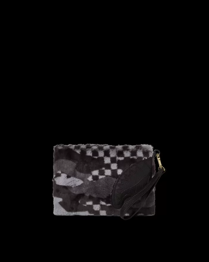 CROSSOVER CLUTCHES*Sprayground 3AM PLUSH ASPEN HIGHLANDS CROSSOVER CLUTCH