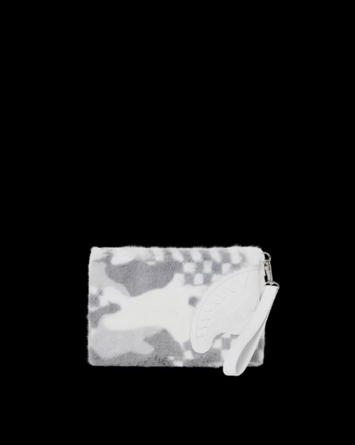 CROSSOVER CLUTCHES*Sprayground 3AM PLUSH SWISS ALPS CROSSOVER CLUTCH