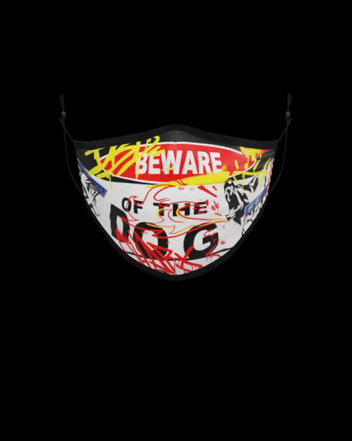 FACE MASKS*Sprayground ADULT BEWARE OF THE DOG FORM-FITTING FACE MASK