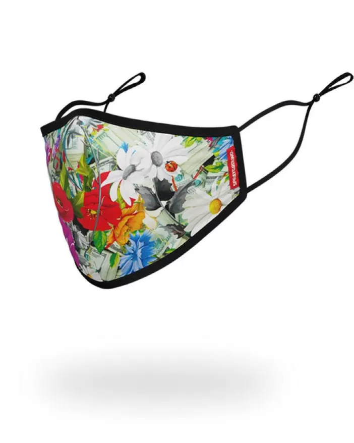 FACE MASKS*Sprayground ADULT FLORAL MONEY FORM FITTING FACE MASK