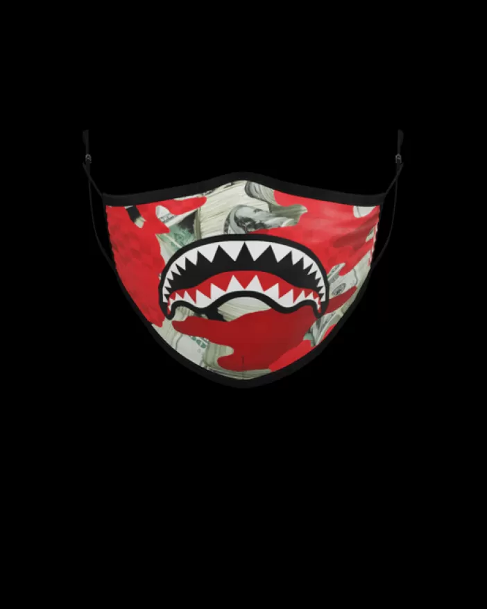 FACE MASKS*Sprayground ADULT MONEY CAMO (RED) FORM-FITTING FACE MASK