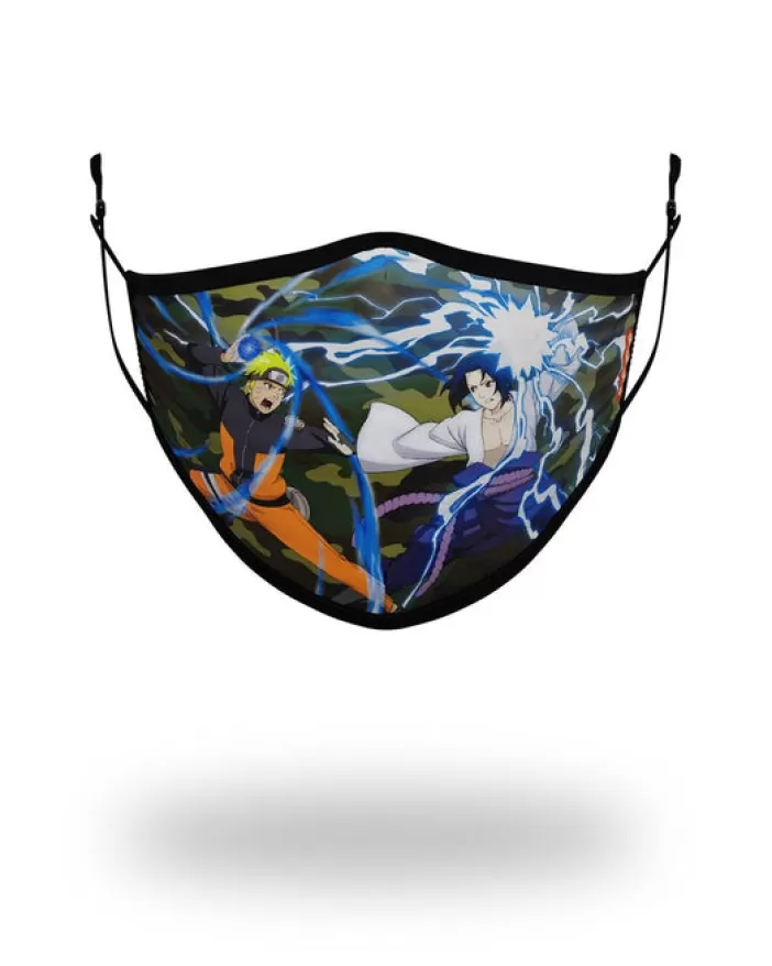 FACE MASKS*Sprayground ADULT NARUTO VS SASUKE FORM FITTING FACE-COVERING