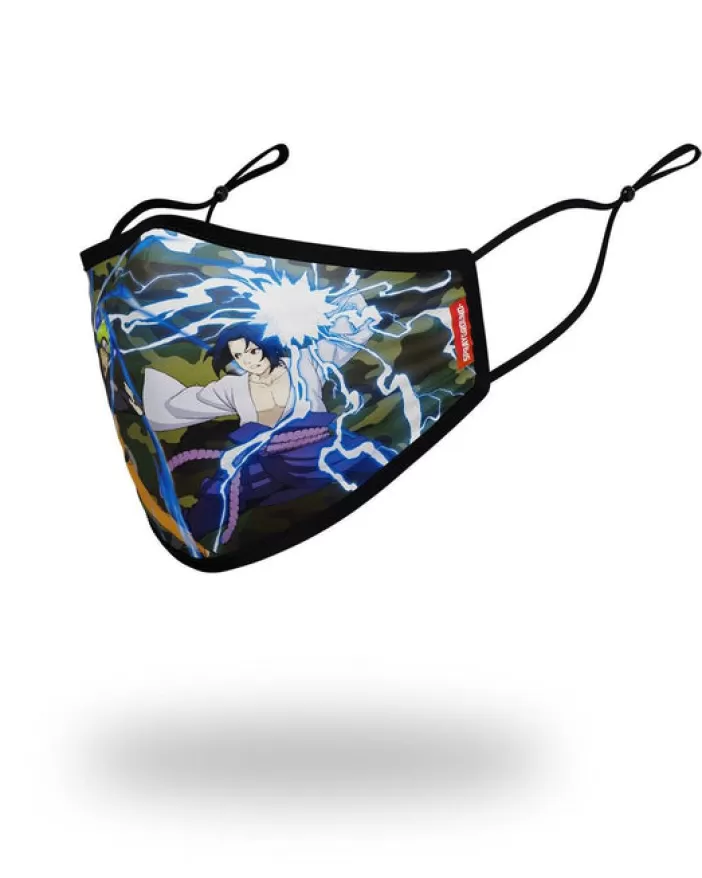 FACE MASKS*Sprayground ADULT NARUTO VS SASUKE FORM FITTING FACE-COVERING
