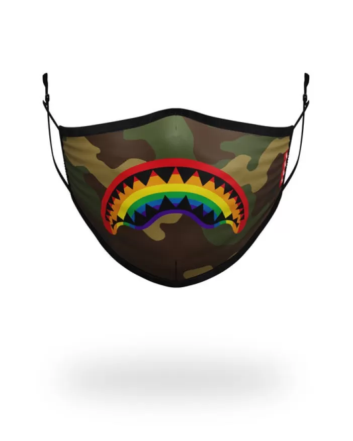 FACE MASKS*Sprayground ADULT RAINBOW SHARK FORM FITTING FACE MASK