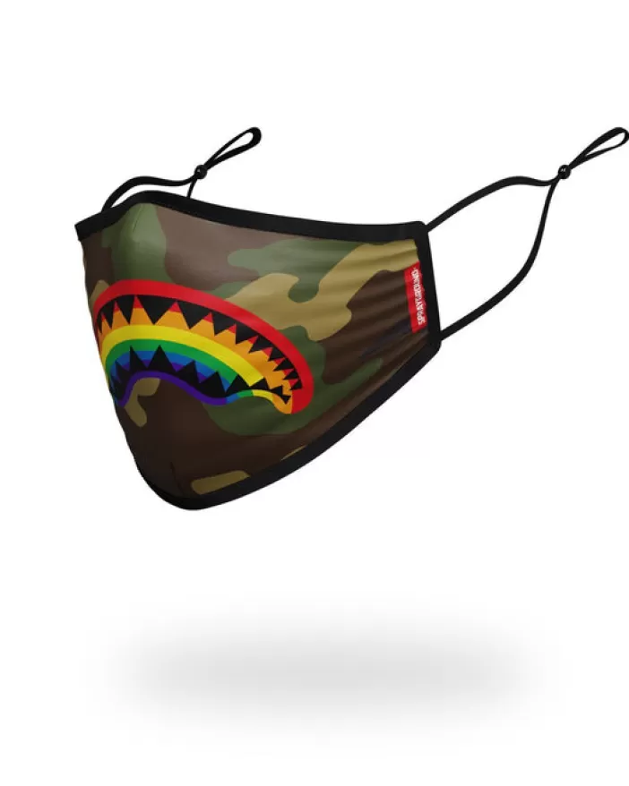 FACE MASKS*Sprayground ADULT RAINBOW SHARK FORM FITTING FACE MASK