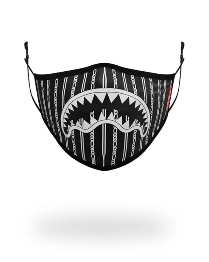 FACE MASKS*Sprayground ADULT REVERSE SHARKS IN PARIS (BLACK) FORM FITTING FACE MASK
