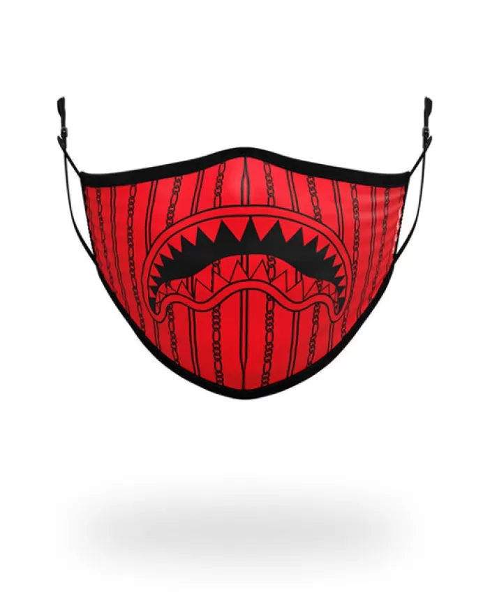 FACE MASKS*Sprayground ADULT REVERSE SHARKS IN PARIS (RED) FORM FITTING FACE MASK