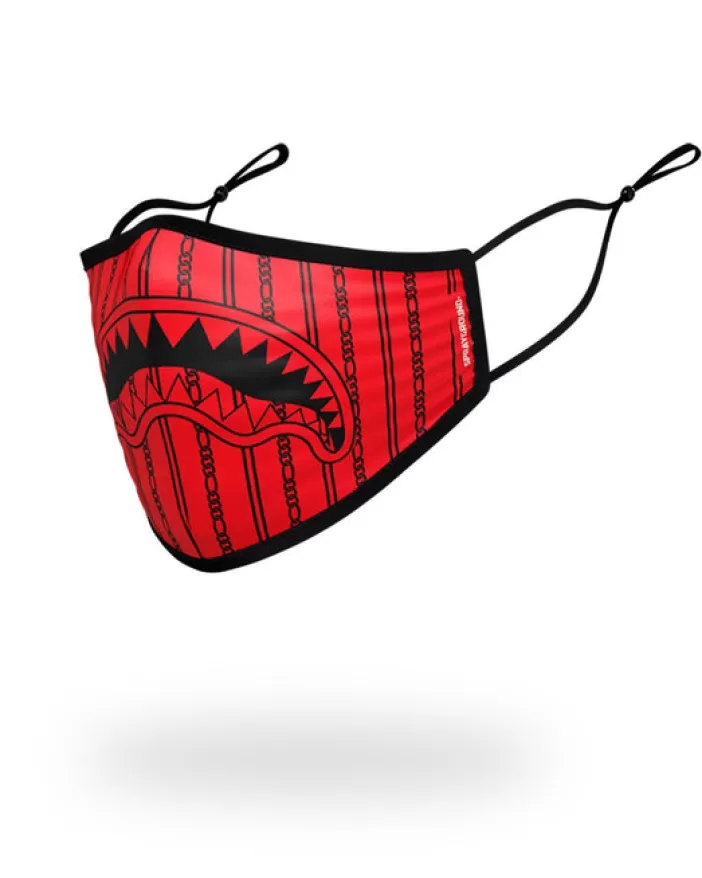 FACE MASKS*Sprayground ADULT REVERSE SHARKS IN PARIS (RED) FORM FITTING FACE MASK