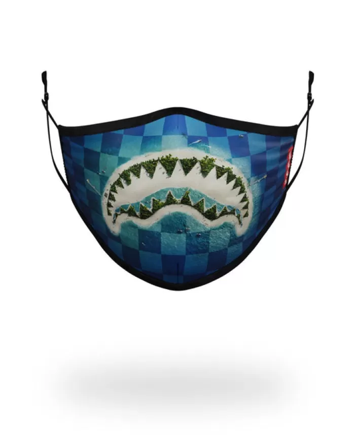 FACE MASKS*Sprayground ADULT SHARK ISLAND FORM FITTING FACE MASK