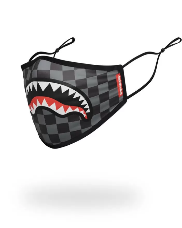 FACE MASKS*Sprayground ADULT SHARKS IN PARIS (GREY) FORM FITTING FACE MASK