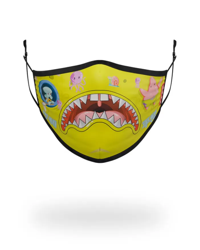 FACE MASKS*Sprayground ADULT SPONGEBOB JAPAN SHARK FORM FITTING FACE-COVERING