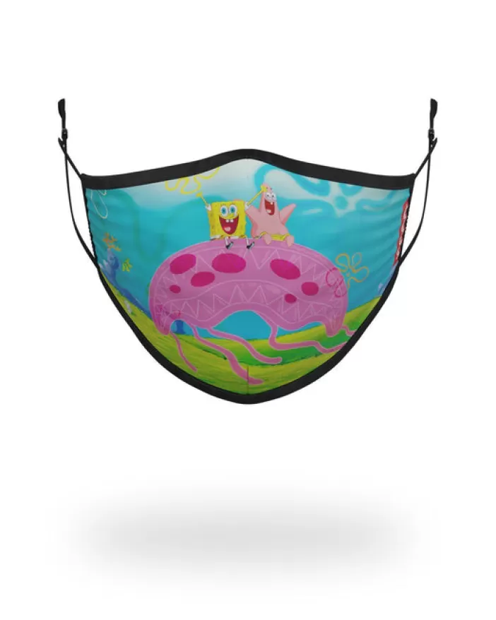 FACE MASKS*Sprayground ADULT SPONGEBOB JELLY SHARK FORM FITTING FACE-COVERING