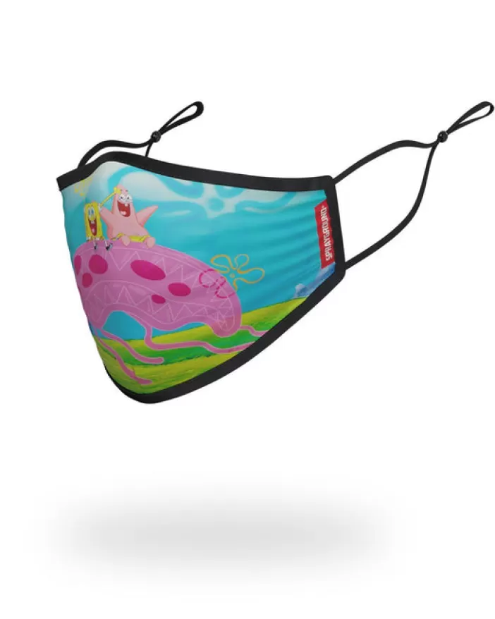 FACE MASKS*Sprayground ADULT SPONGEBOB JELLY SHARK FORM FITTING FACE-COVERING
