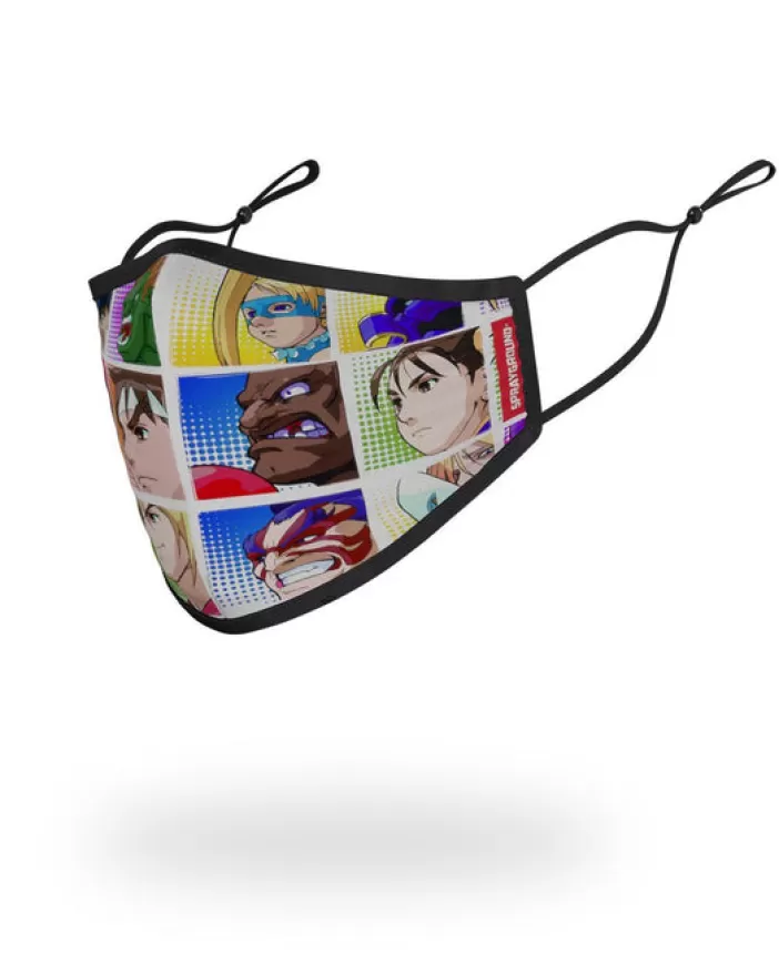 FACE MASKS*Sprayground ADULT STREET FIGHTER PLAYER SELECT FORM FITTING FACE-COVERING