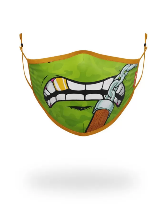 FACE MASKS*Sprayground ADULT TMNT: MICHELANGELO SHARK FORM FITTING FACE-COVERING