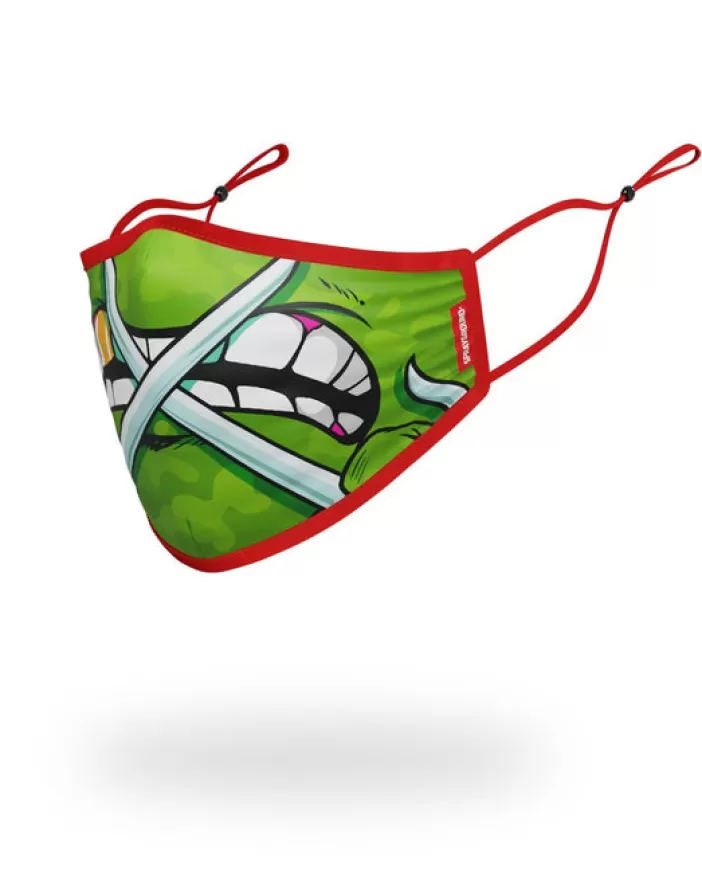 FACE MASKS*Sprayground ADULT TMNT: RAPHAEL SHARK FORM FITTING FACE-COVERING