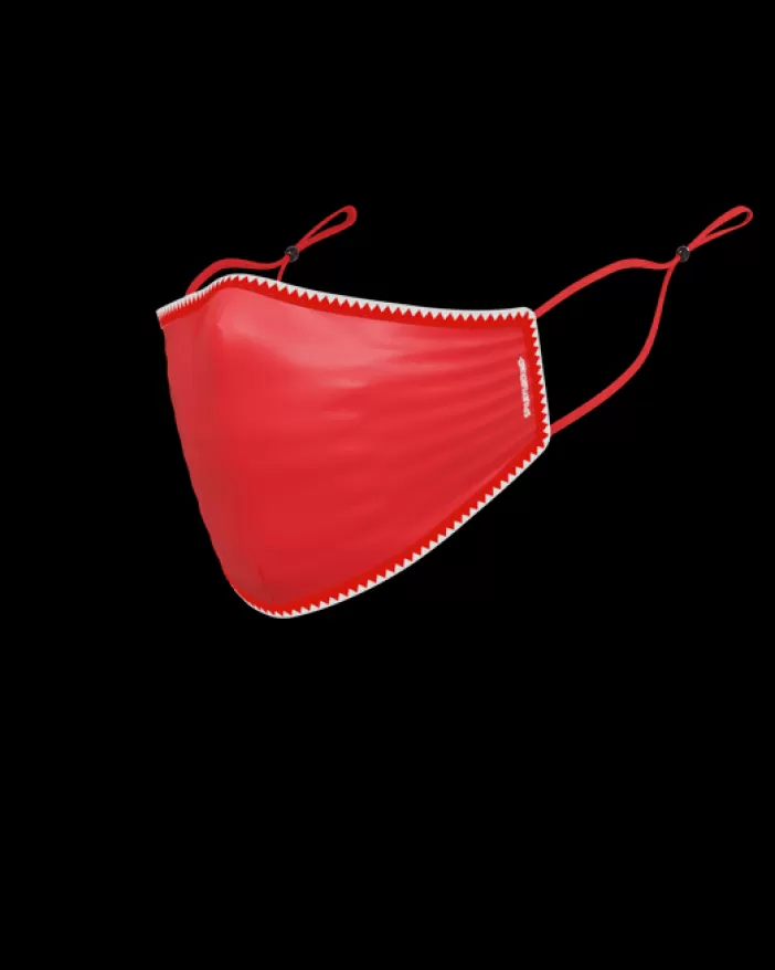 FACE MASKS*Sprayground ADULT VERTICAL SHARK (RED) FORM-FITTING FACE MASK