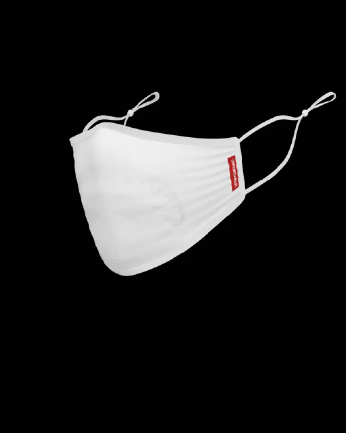 FACE MASKS*Sprayground ADULT WHITE ON WHITE SHARK FORM-FITTING FACE MASK