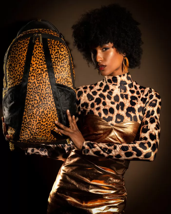BACKPACKS*Sprayground AFRICAN INTELLIGENCE 9 COURAGE LIVES ON BACKPACK - SANDFLOWER COLLAB