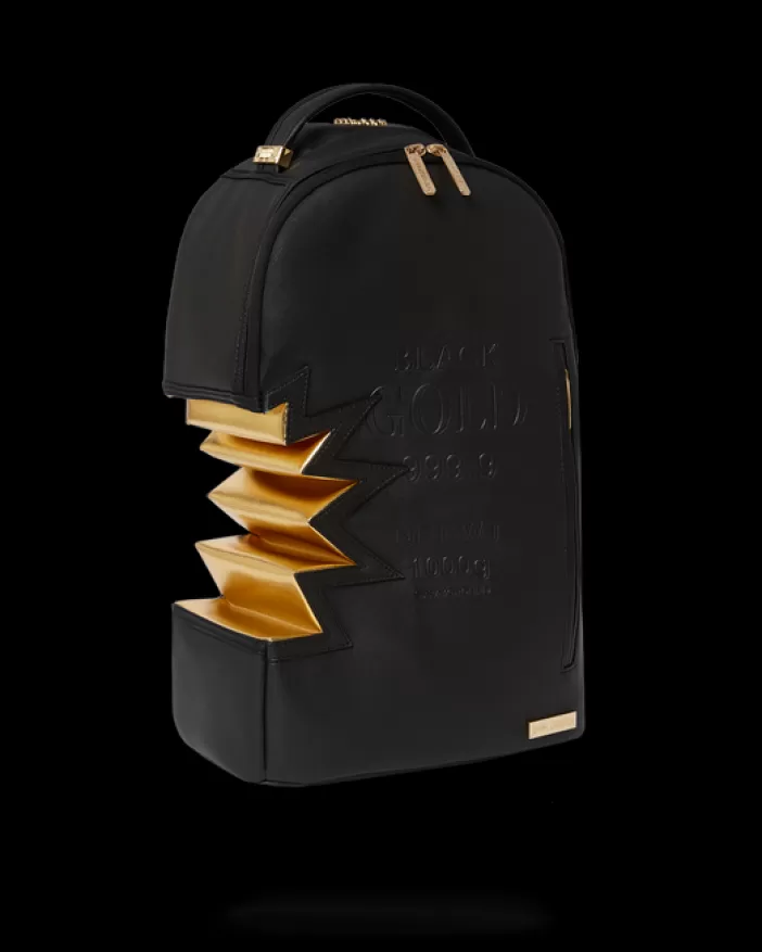 BACKPACKS*Sprayground A.i.3 SHARK BITE BLACK GOLD BACKPACK (DLXV)