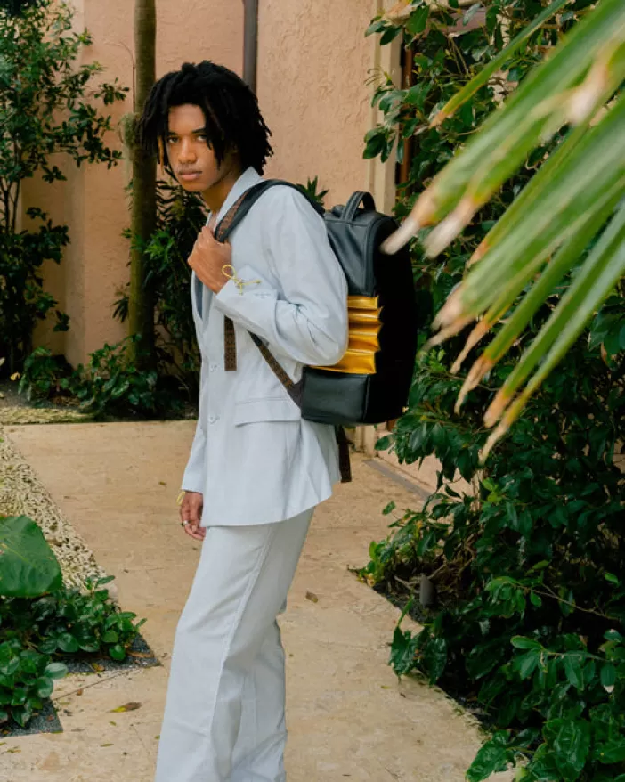 BACKPACKS*Sprayground A.i.3 SHARK BITE BLACK GOLD BACKPACK (DLXV)