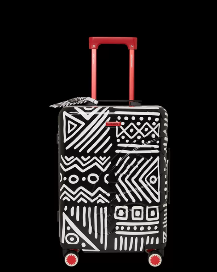 CARRY-ON LUGGAGE*Sprayground A.I.8 AFRICAN INTELLIGENCE - ORIGIN STORY SHARKNAUTICS HARDSHELL CARRY-ON LUGGAGE