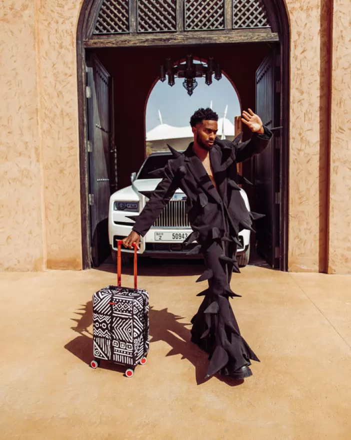 CARRY-ON LUGGAGE*Sprayground A.I.8 AFRICAN INTELLIGENCE - ORIGIN STORY SHARKNAUTICS HARDSHELL CARRY-ON LUGGAGE