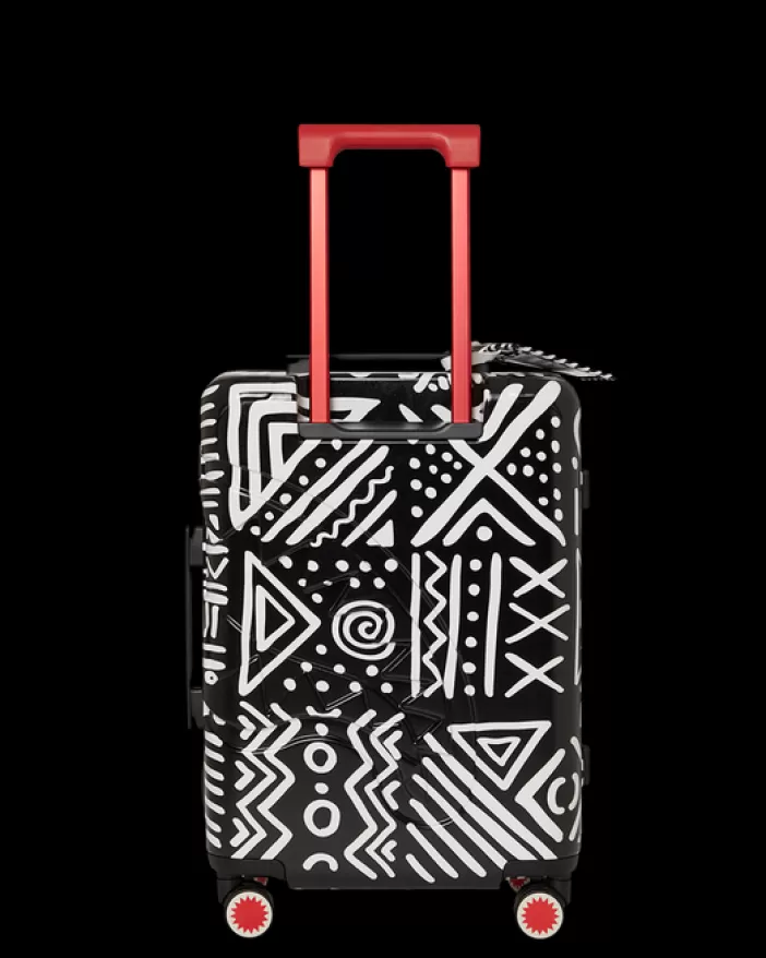 CARRY-ON LUGGAGE*Sprayground A.I.8 AFRICAN INTELLIGENCE - ORIGIN STORY SHARKNAUTICS HARDSHELL CARRY-ON LUGGAGE