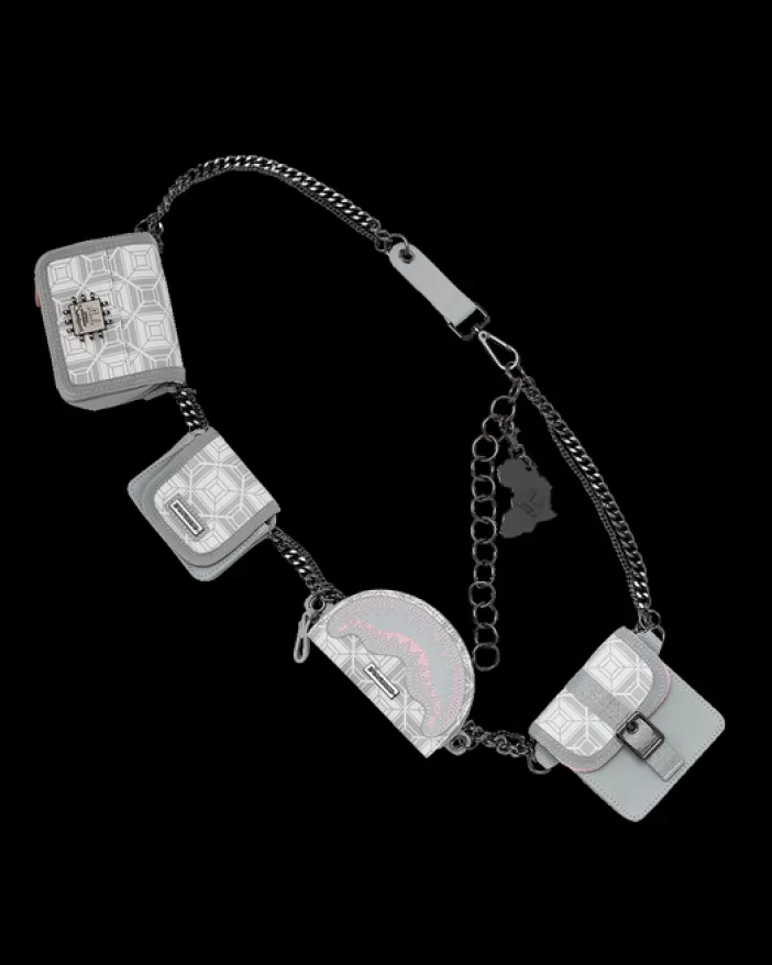 CROSSBODYS*Sprayground A.I.8 AFRICAN INTELLIGENCE BOOKED u0026 BUSY CHARM WAISTBELT