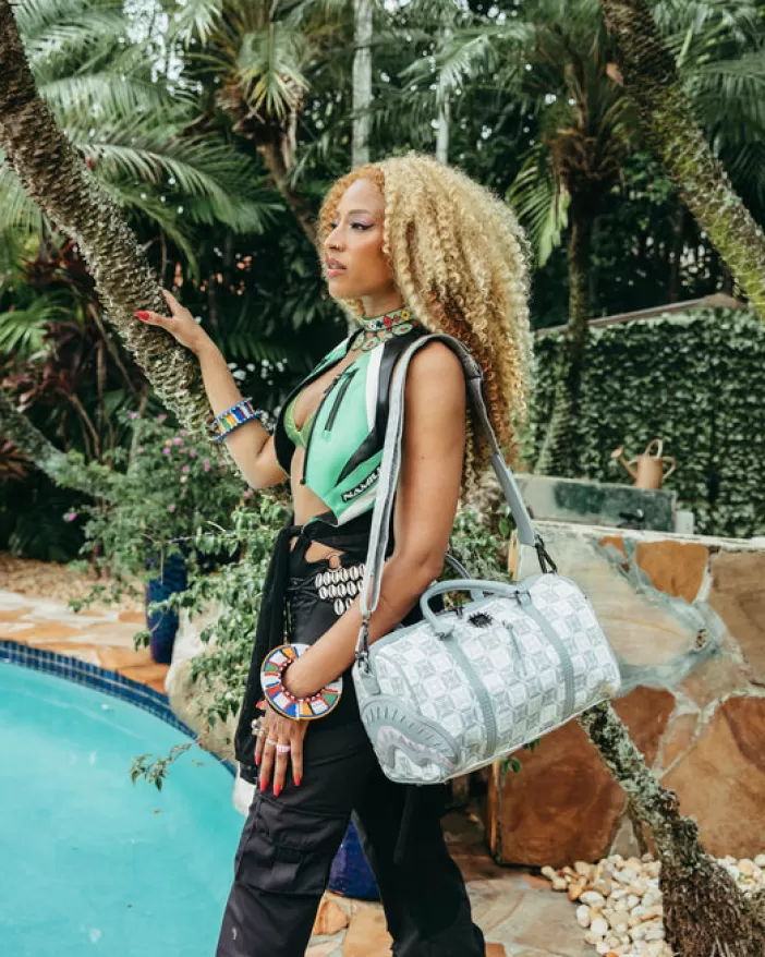 DUFFLES*Sprayground A.I.8 AFRICAN INTELLIGENCE BOOKED u0026 BUSY MINI DUFFLE