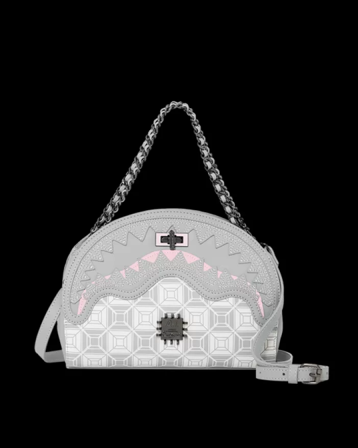 HANDBAGS*Sprayground A.I.8 AFRICAN INTELLIGENCE BOOKED u0026 BUSY SHARK HANDBAG