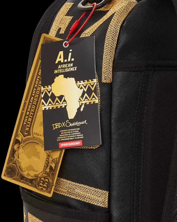 BACKPACKS*Sprayground A.I.8 AFRICAN INTELLIGENCE PATH TO THE FUTURE II BACKPACK (DLXV)