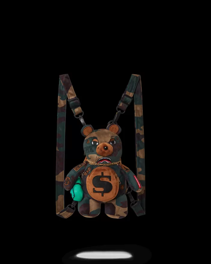 BEAR CUBS | BACKPACKS*Sprayground BEARCUB BACKPACK - CAMOCHECK MONEYBEAR