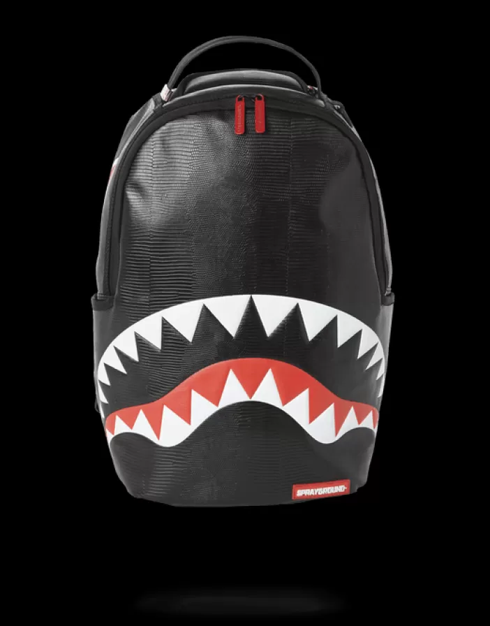 BACKPACKS*Sprayground BLACK REPTILE SHARK BACKPACK (ONE OF ONE)