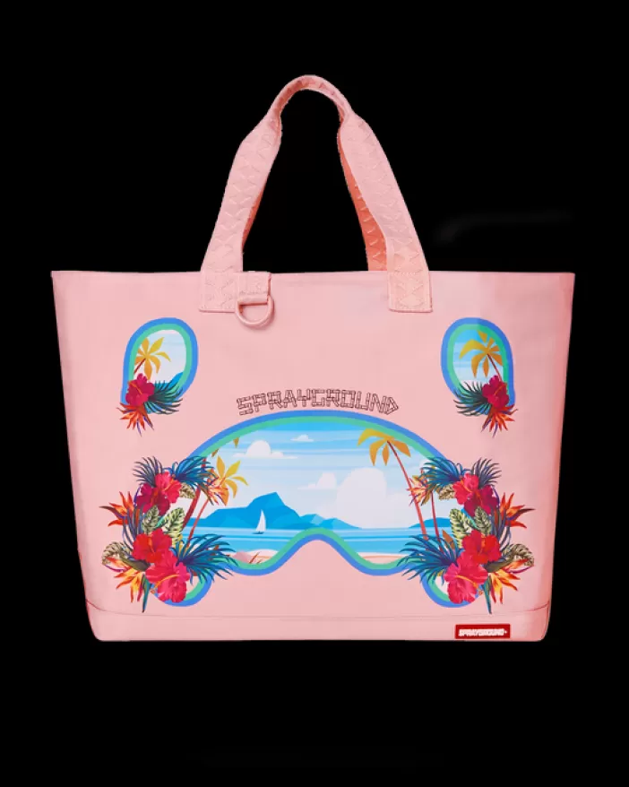 TOTES | BEACH & GYM TOTES*Sprayground BORA BORA SHARK ISLAND VILLA BEACH TOTE