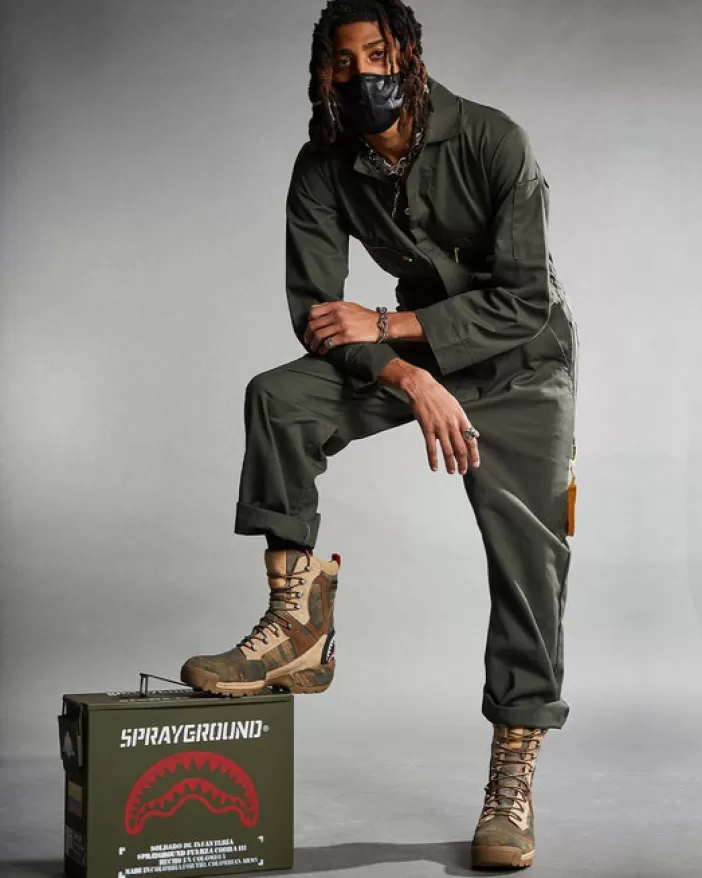 BOOTS*Sprayground CAMO TERRAIN FUERZA COBRA PARATROOPER BOOTS - MADE IN COLOMBIA NUMBERED 1/280 PAIRS
