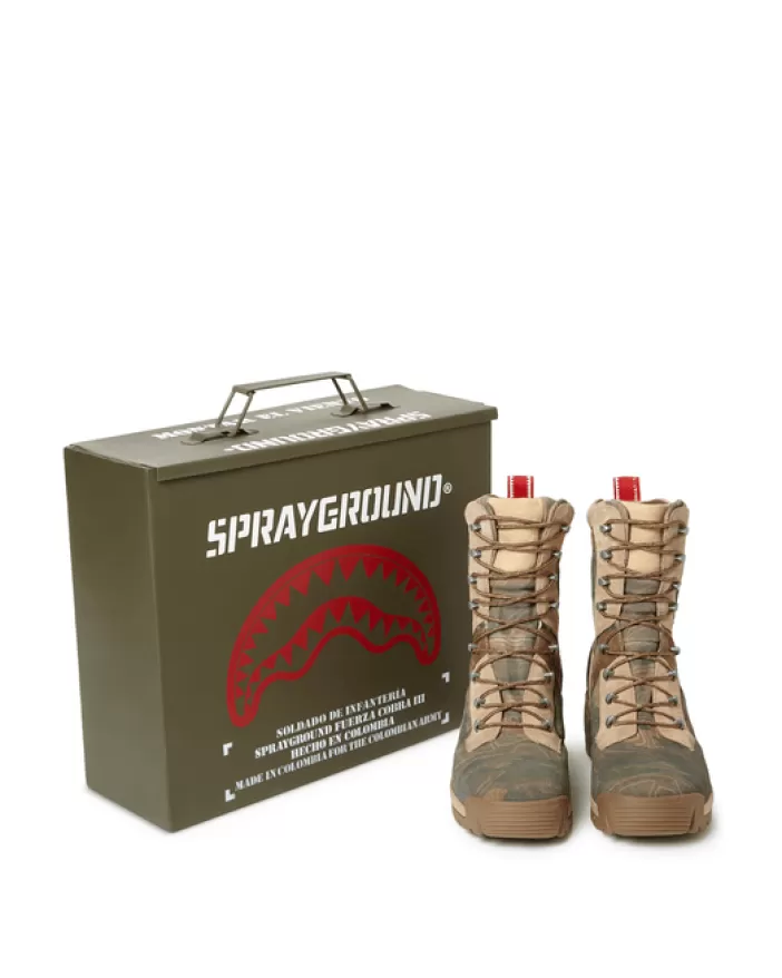 BOOTS*Sprayground CAMO TERRAIN FUERZA COBRA PARATROOPER BOOTS - MADE IN COLOMBIA NUMBERED 1/280 PAIRS