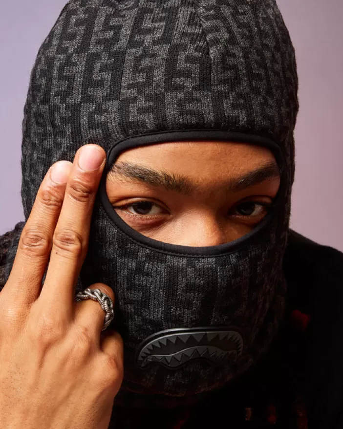 SKI MASKS | COLD WEATHER GEAR*Sprayground CASHIN CHECKS SKI MASK (GRAY)