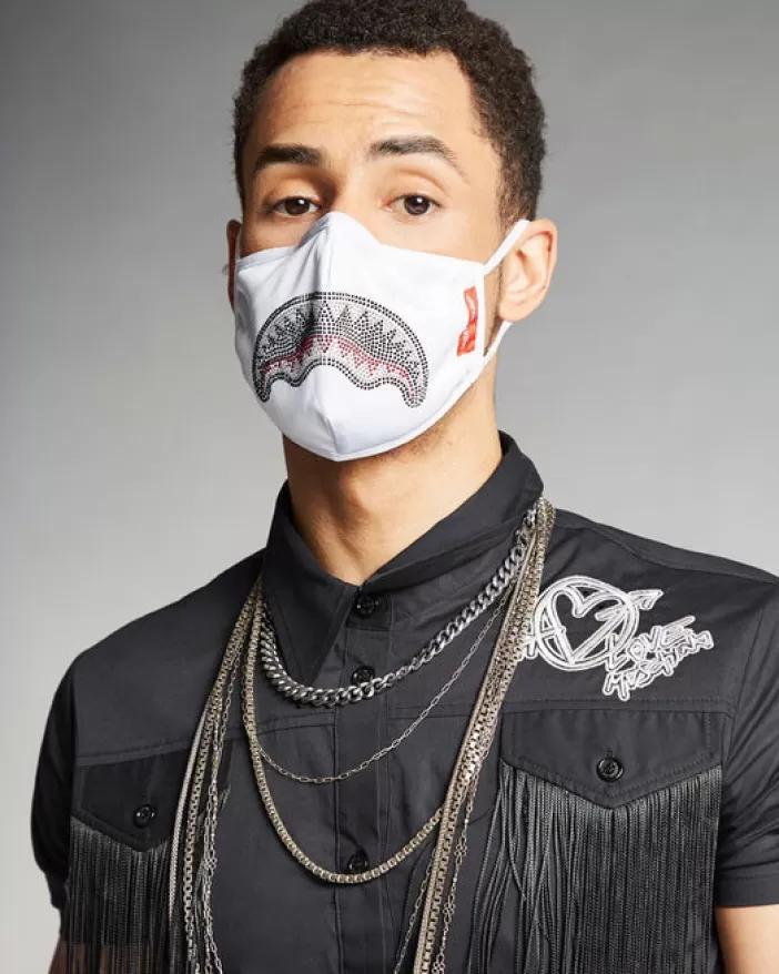 FACE MASKS*Sprayground CLEARCUT FACE MASK (WHITE)