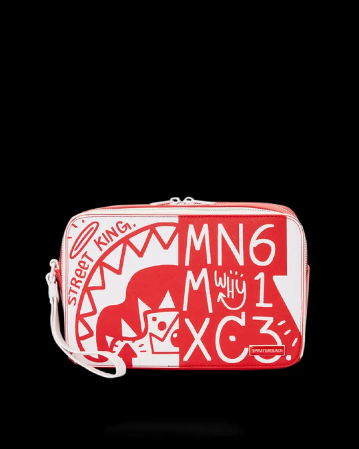 TOILETRIES AKA MONEY BAGS*Sprayground DANGER DANGER TOILETRY BAG