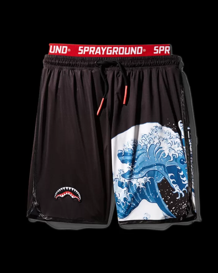 SWIMWEAR*Sprayground DRAGON WAVE CORTO SWIM TRUNKS (BLACK)