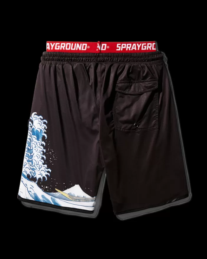 SWIMWEAR*Sprayground DRAGON WAVE CORTO SWIM TRUNKS (BLACK)