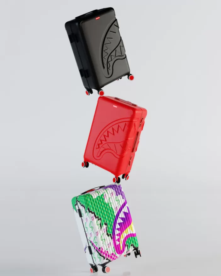 CARRY-ON LUGGAGE*Sprayground DREAMY TECHNICOLOR SHARKNAUTICS HARDSHELL CARRY-ON LUGGAGE