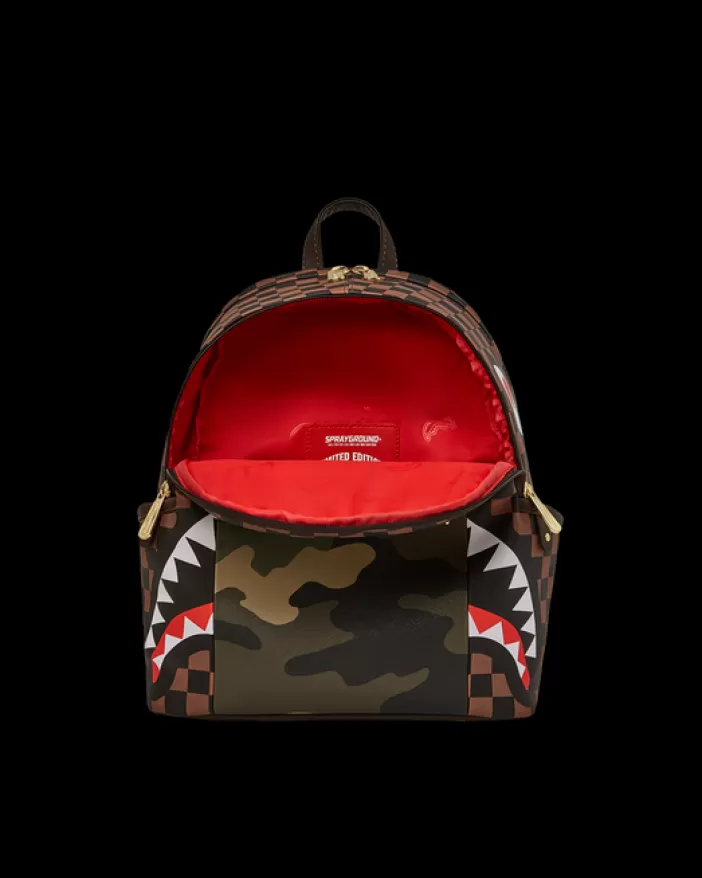 SAVAGES | BACKPACKS*Sprayground EXTERIOR GOLD ZIP POCKET SHARKS IN PARIS SAVAGE BACKPACK