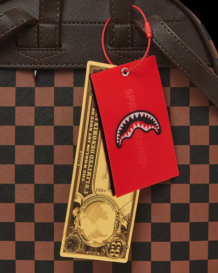 SAVAGES | BACKPACKS*Sprayground EXTERIOR GOLD ZIP POCKET SHARKS IN PARIS SAVAGE BACKPACK