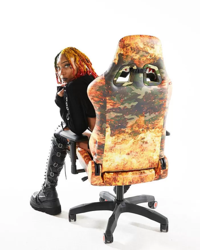 GAMING CHAIRS*Sprayground FIRE CAMO GAMING CHAIR - SUPER RARE