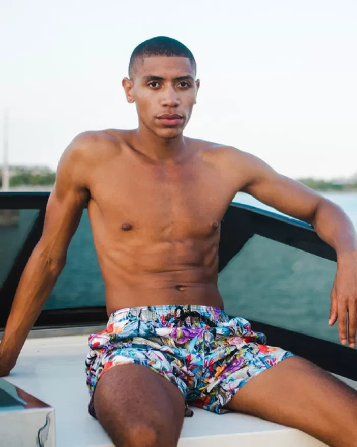 SWIMWEAR*Sprayground FLORAL MONEY SHOTO SWIM TRUNKS