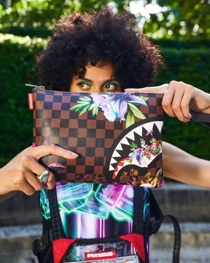 CROSSOVER CLUTCHES*Sprayground GARDEN OF SHARKS CROSSOVER CLUTCH