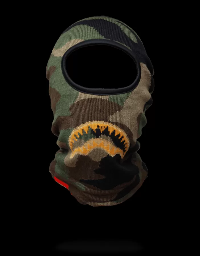 SKI MASKS*Sprayground GOLD KNIT SHARK MOUTH SKI MASK