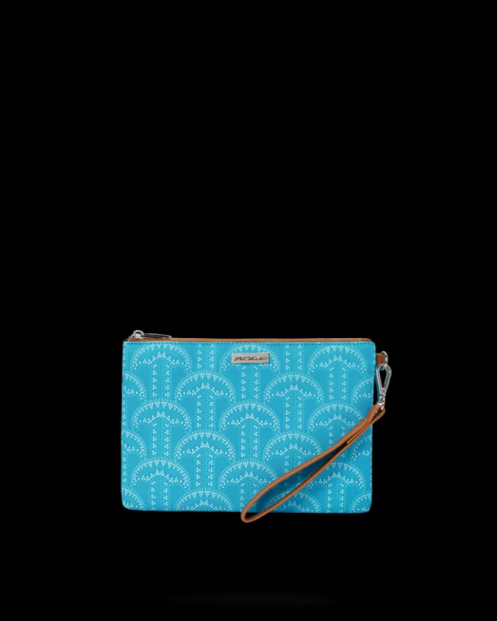 CROSSOVER CLUTCHES*Sprayground ILLUCHAINS TURQ CROSSOVER CLUTCH